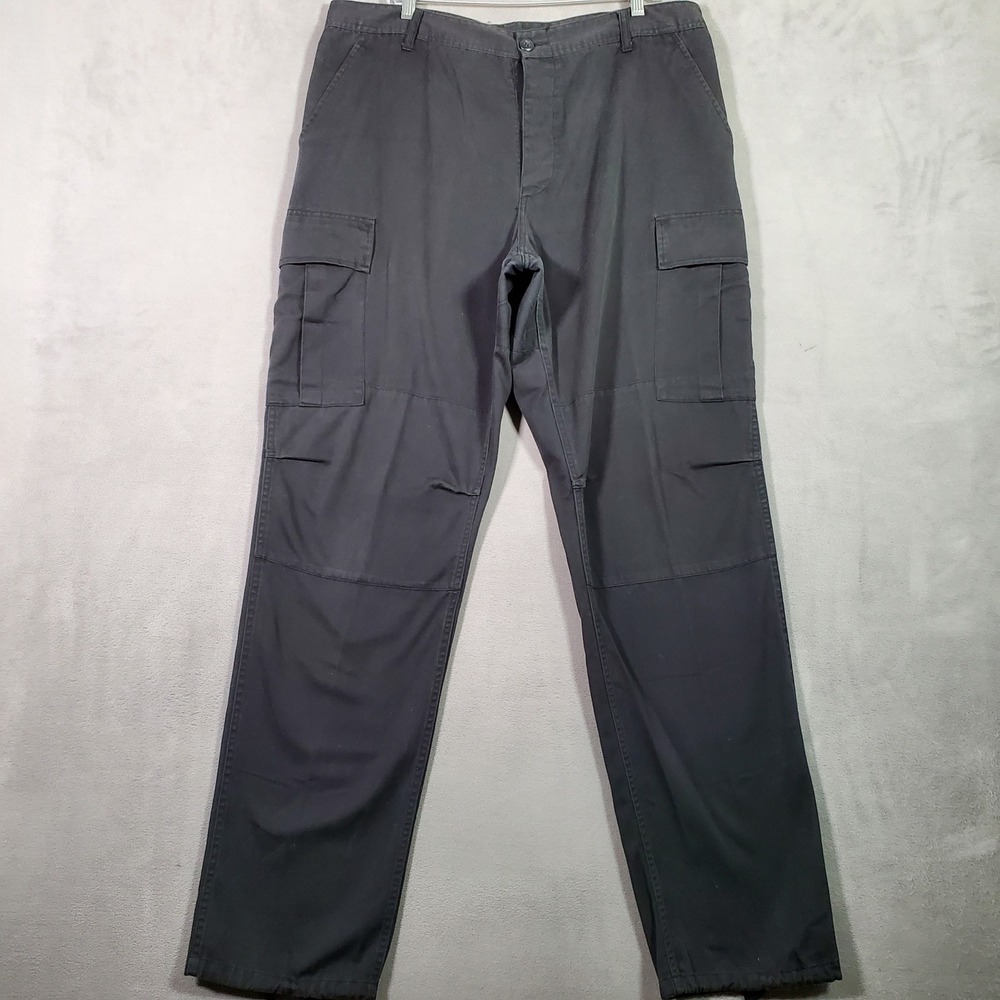 Rothco Cargo Pants Mens Large Long Black BDU Tactical Gorpcore Utility Grunge